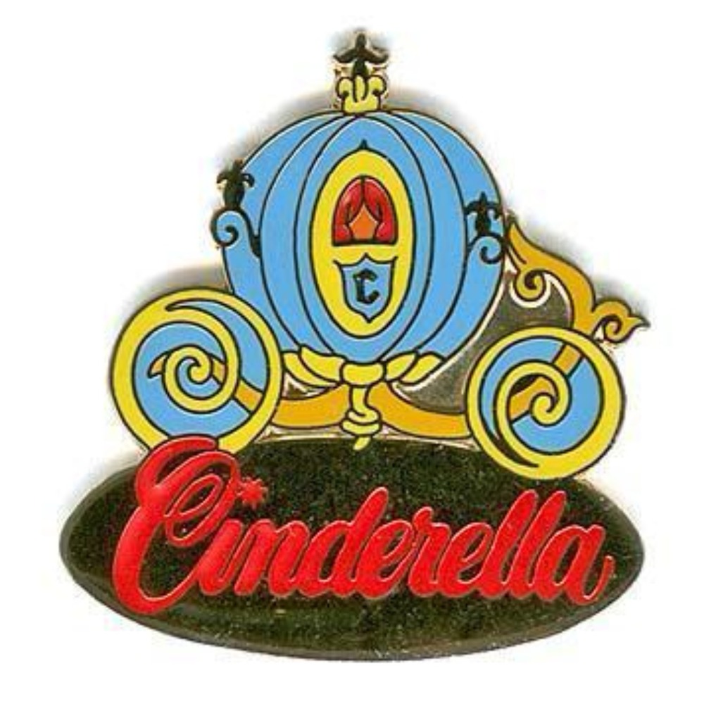 Vintage Disney Pin Princess Cinderella Golden Pumpkin Coach Red Gold WDW 1221 - Picture 1 of 2
